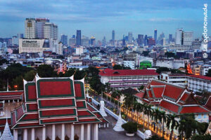 Bangkok vue de la montagne d'or