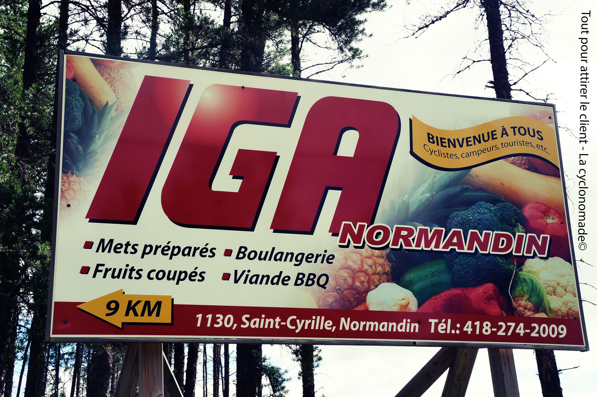 Publicité pour cyclistes